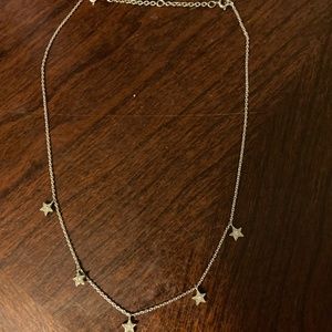 Star Charm on Silver Chain Necklace